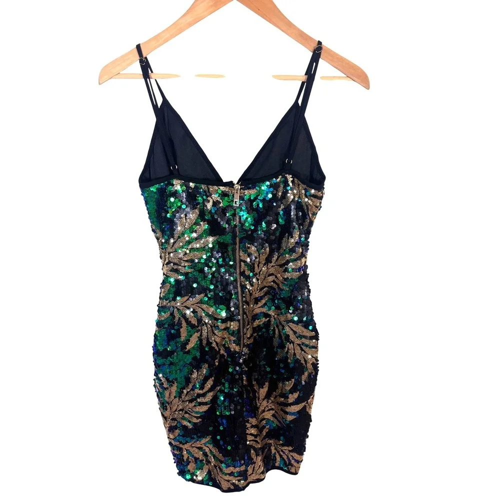 Fashion Nova Womens Dress Sz S Party Sequin Mini‎ Cocktail